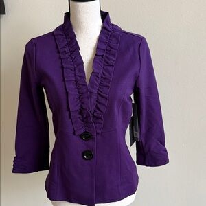Classiques Entier Purple Ruffled Blazer